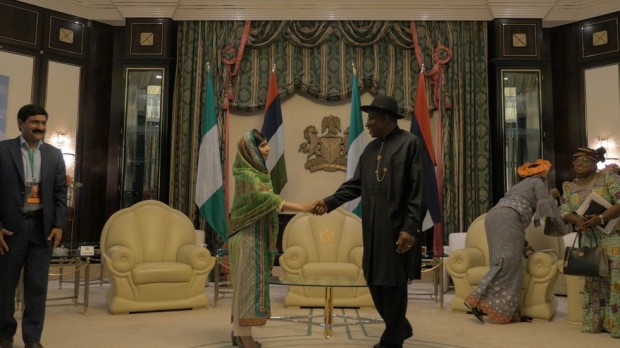 Malala Meeting Goodluck Jonathan 